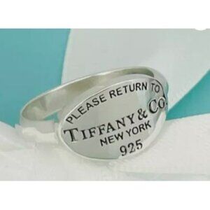 Tiffany & Co Silver 925 Size 6 Sterling  Return To Tiffany New York Ring Oval